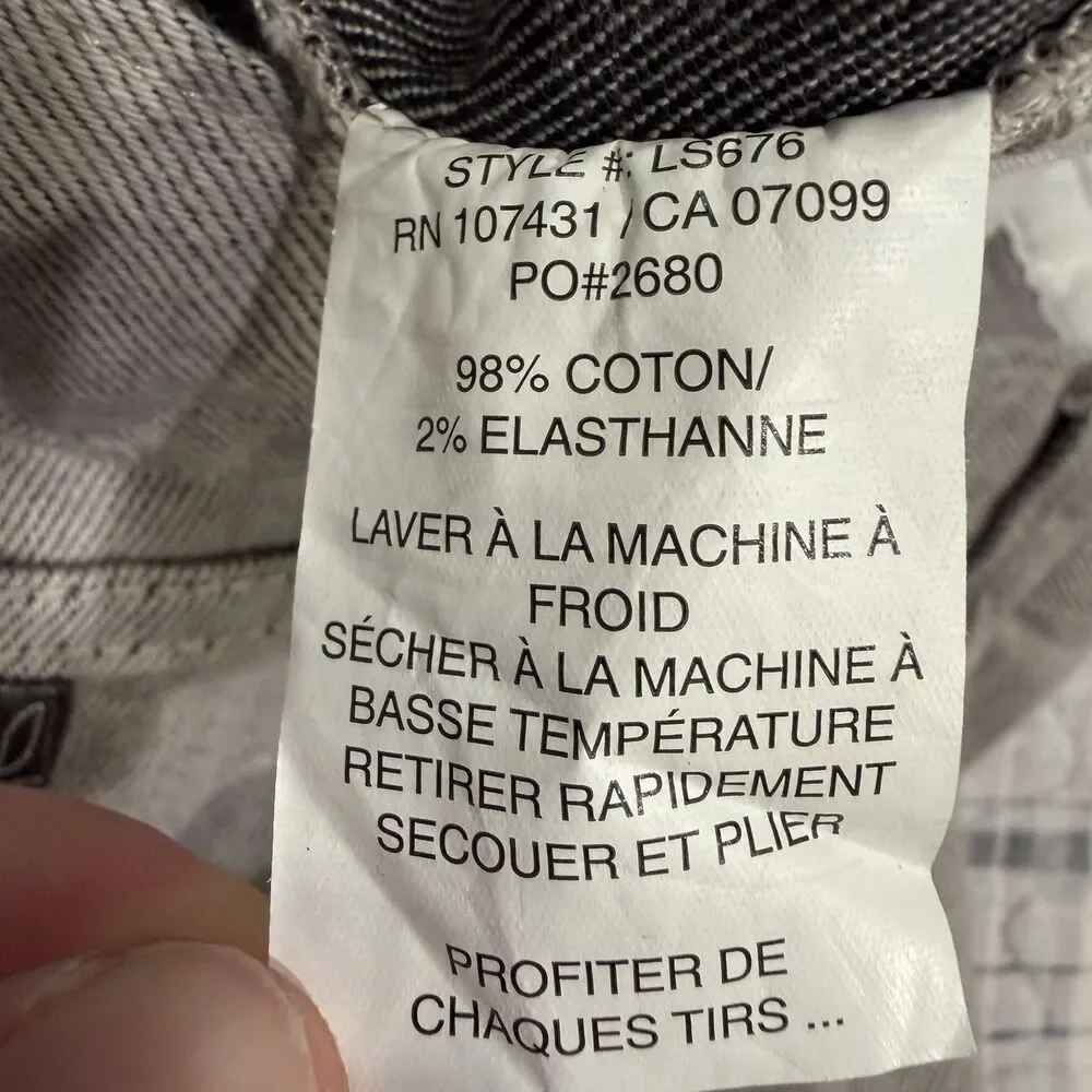 Link Soul Jeans Mens Golf Pants 36 Regular Straight Gray Denim Casual LS676 - Picture 8 of 11